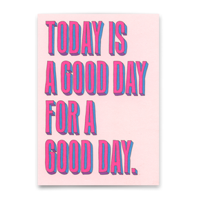 Deli Cards Postkarte "Good day Typo" | Besondere Karte mit Spruch