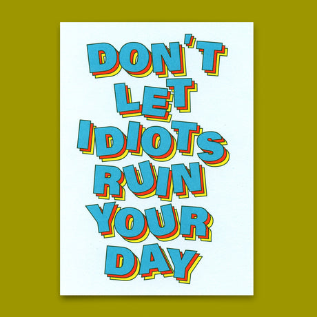 Deli Cards Postkarte "Idiots" | Lustige Karte für jeden Anlass