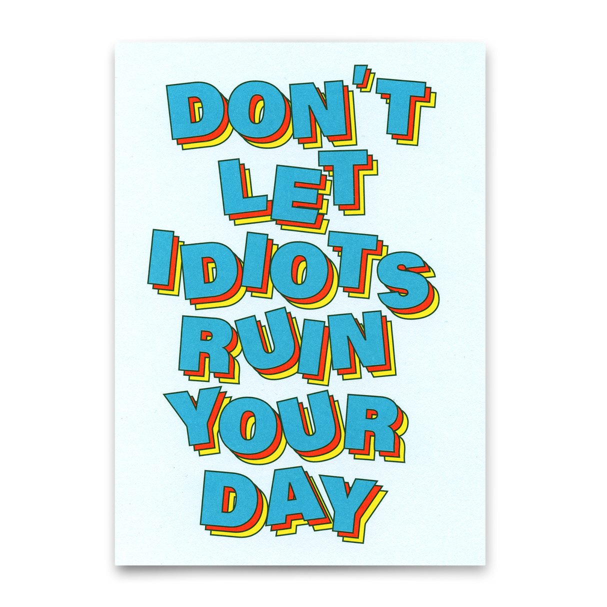 Deli Cards Postkarte "Idiots" | Lustige Karte für jeden Anlass