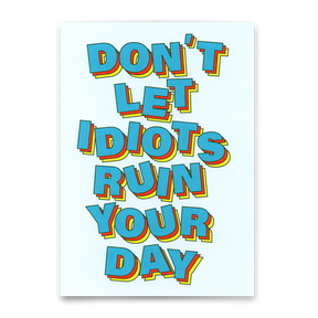 Deli Cards Postkarte "Idiots" | Lustige Karte für jeden Anlass