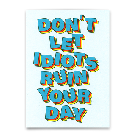 Deli Cards Postkarte "Idiots" | Lustige Karte für jeden Anlass