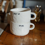 anna & nina Cappuccino-Tasse „Shut Up“ | Handbemalt | anna & nina