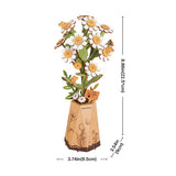 Rolife DIY-Blume „Chamomile“ | Verspielte Holzblume | Rolife