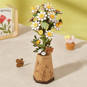 Rolife DIY-Blume „Chamomile“ | Verspielte Holzblume | Rolife