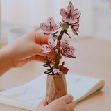 Rolife DIY-Blume „Kirschblüte“ | Feine Holzblume | Rolife