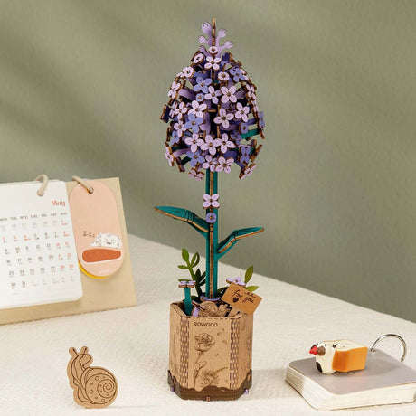 Rolife DIY-Blume „Lilac“ | Zarte Holzblume | Rolife