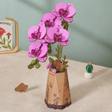 Rolife DIY-Blume „Purple Orchid“ | Elegante Holzblume | Rolife