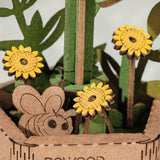 Rolife DIY-Blume „Sunflower“ | Detailreiche Holzblume | Rolife