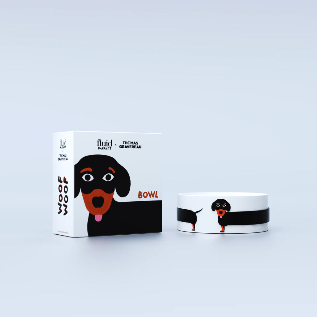 Fluid Market Hundenapf „Dog“ | Fluid Market x Thomas Gravereau | Design trifft Dackel-Liebe
