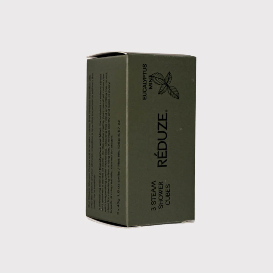 RÉDUZE Dampf-Duschwürfel “Eucalyptus Mint” 3 Stk. | Erfrischender Duft | RÉDUZE