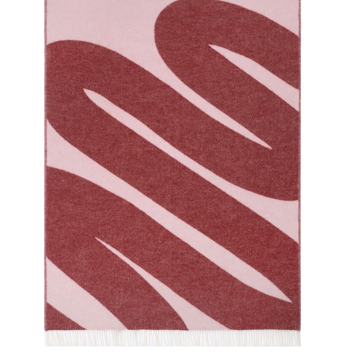 Decke “Swirl” Rosa Bordeaux | 100% Wolle | Maison Deux