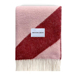 Decke “Swirl” Rosa Bordeaux | 100% Wolle | Maison Deux