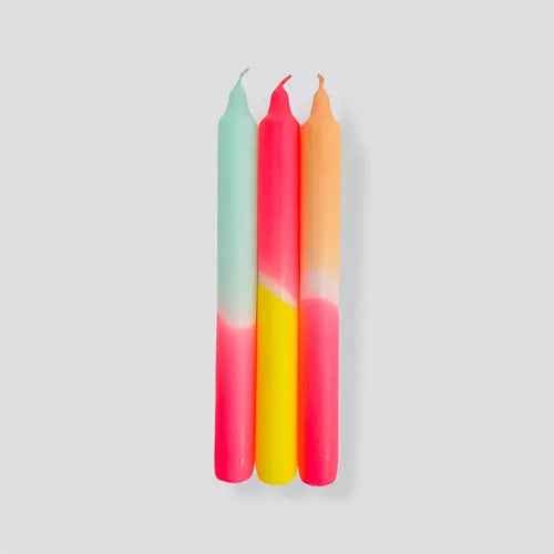 pinkstories Stabkerzen Pinkstories "Dip Dye Neon Sunshine Club" | 3 Stk., bunt (Kopie)