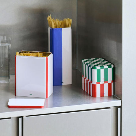 HAY Dose „Tin Container Large“ | Off White & Red | HAY