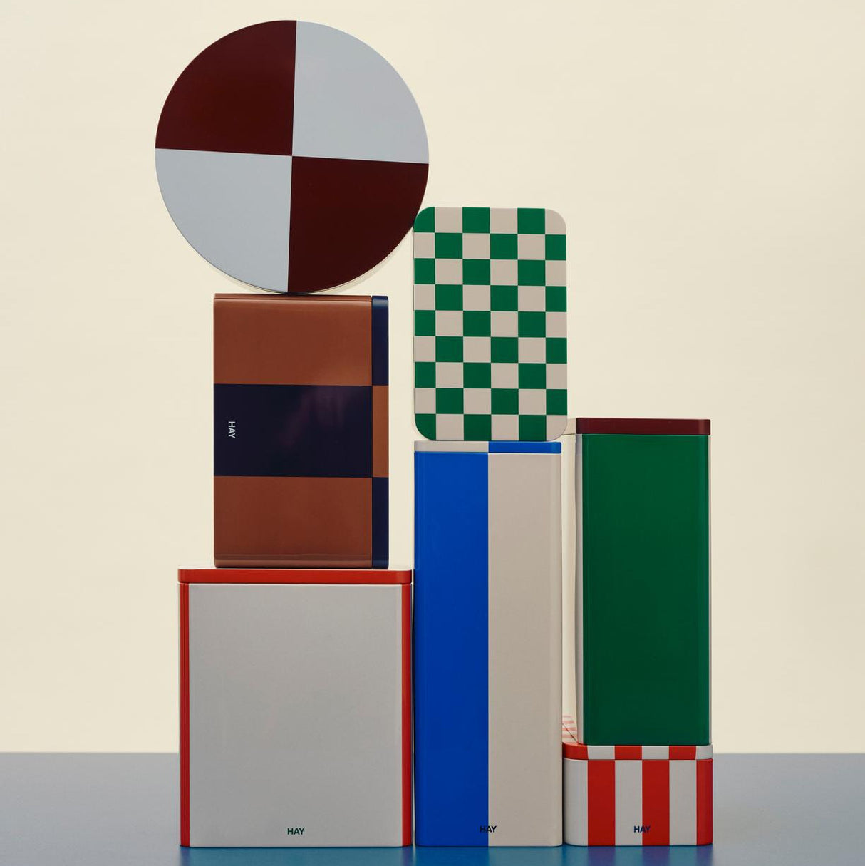 HAY Dose „Tin Container Large“ | Off White & Red | HAY