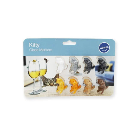 WINKEE Drink Markers “Kätzchen” | Glasmarkierer Set | WINKEE