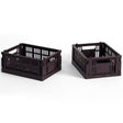 HAY Faltbox „Colour Crate Mini Bordeaux“ | 2er-Set für Kleinkram | HAY