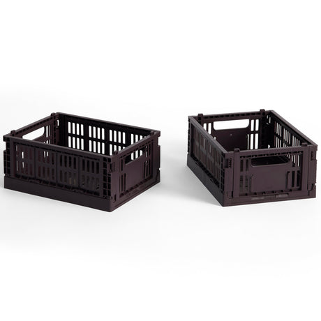 HAY Faltbox „Colour Crate Mini Bordeaux“ | 2er-Set für Kleinkram | HAY