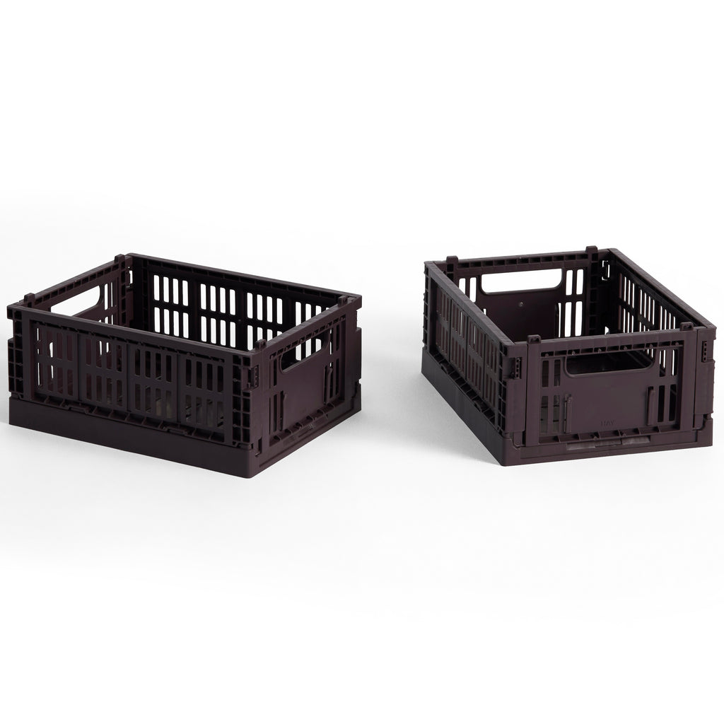 HAY Faltbox „Colour Crate Mini Bordeaux“ | 2er-Set für Kleinkram | HAY