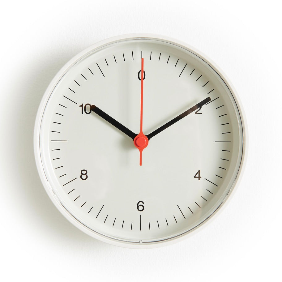HAY Standuhr „Table Clock White“ | Klar & komplementär | HAY