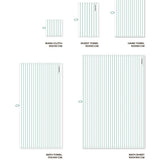 BONGUSTA Badelaken BONGUSTA “Naram Pure White & Grass” | 100x150 cm | Sanfte Farben