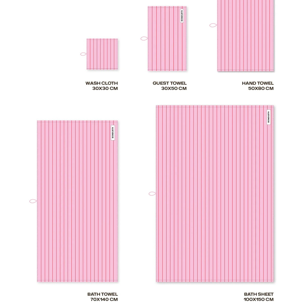 BONGUSTA Badelaken BONGUSTA “Naram Baby Pink & Sky Patrol” | 100x150 cm | Sanfte Farbkombination