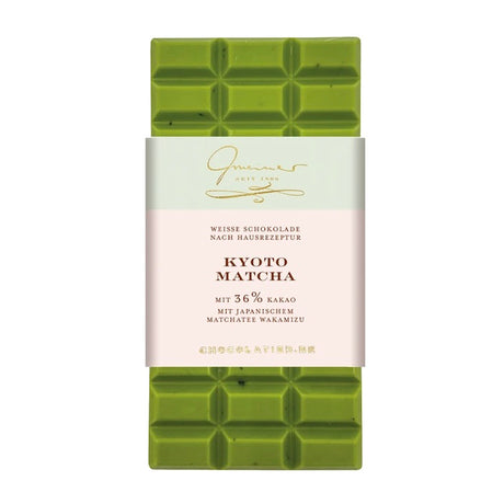 Confiserie Gmeiner Schokolade “Kyoto Matcha” 36% | Feine Matcha Schokolade | Confiserie Gmeiner
