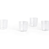 HAY Glas „Angle Glass Wide 7,5 cm“ | 4er Set | Breit & besonders | HAY