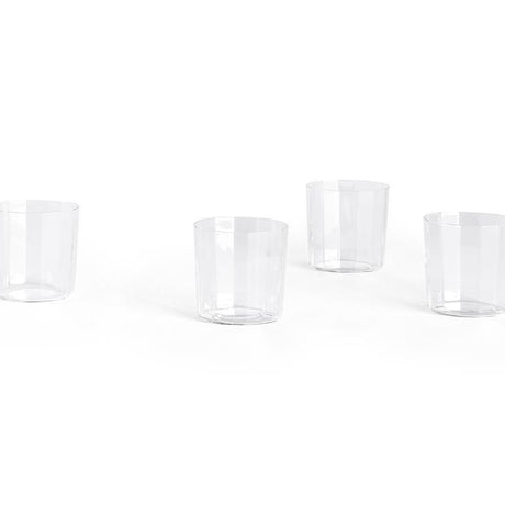 HAY Glas „Angle Glass Wide 7,5 cm“ | 4er Set | Breit & besonders | HAY