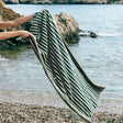 BONGUSTA Badetuch BONGUSTA “Naram Seafoam & Deep Teal” | 70x140 cm | Kuschelig & Hygienisch