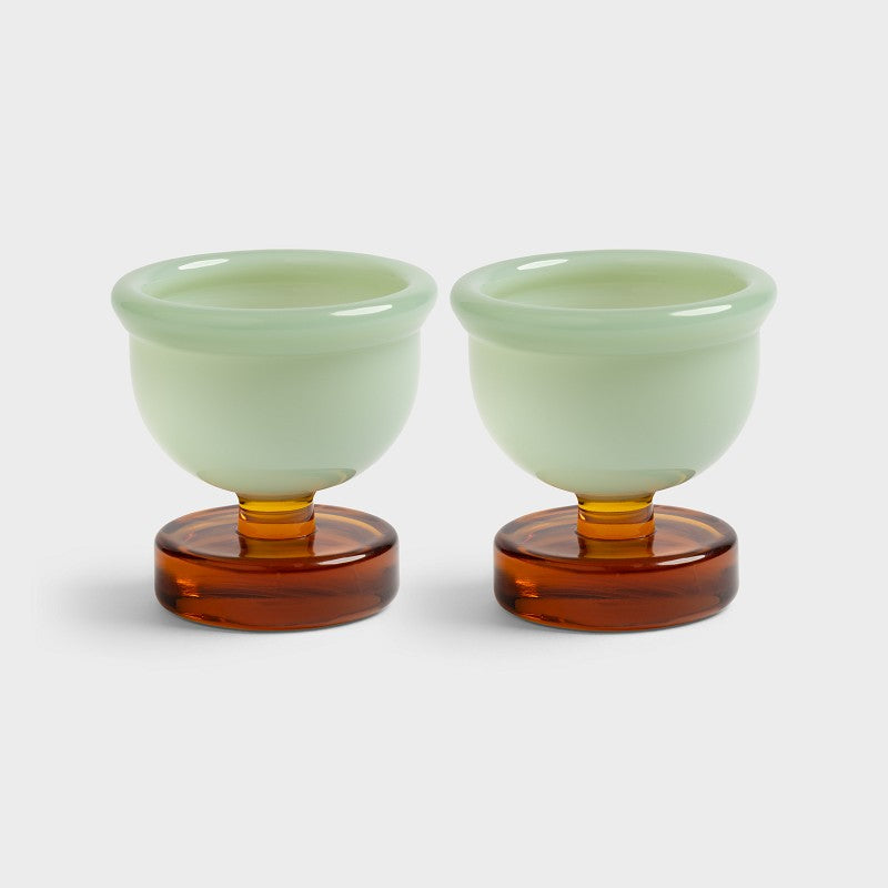 &Klevering Eierbecher „Cantine Amber“ 2 Stk. | Farbiges Design im 2er-Set | &Klevering