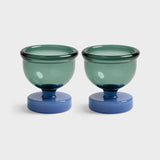 &Klevering Eierbecher „Cantine Blue“ 2 Stk. | Farbiges Design im 2er-Set | &Klevering