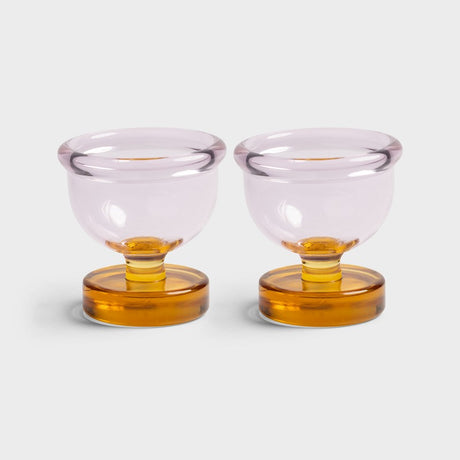 &Klevering Eierbecher „Cantine Pink“ 2 Stk. | Farbiges Design im 2er-Set | &Klevering