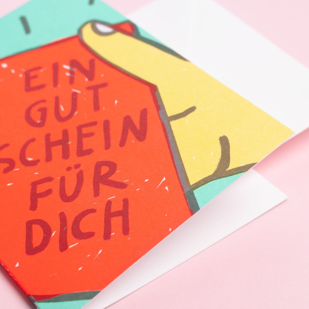 Edition SCHEE Grußkarte "Ein Gutschein für dich" | Din-A6 Klappkarte mit Umschlag