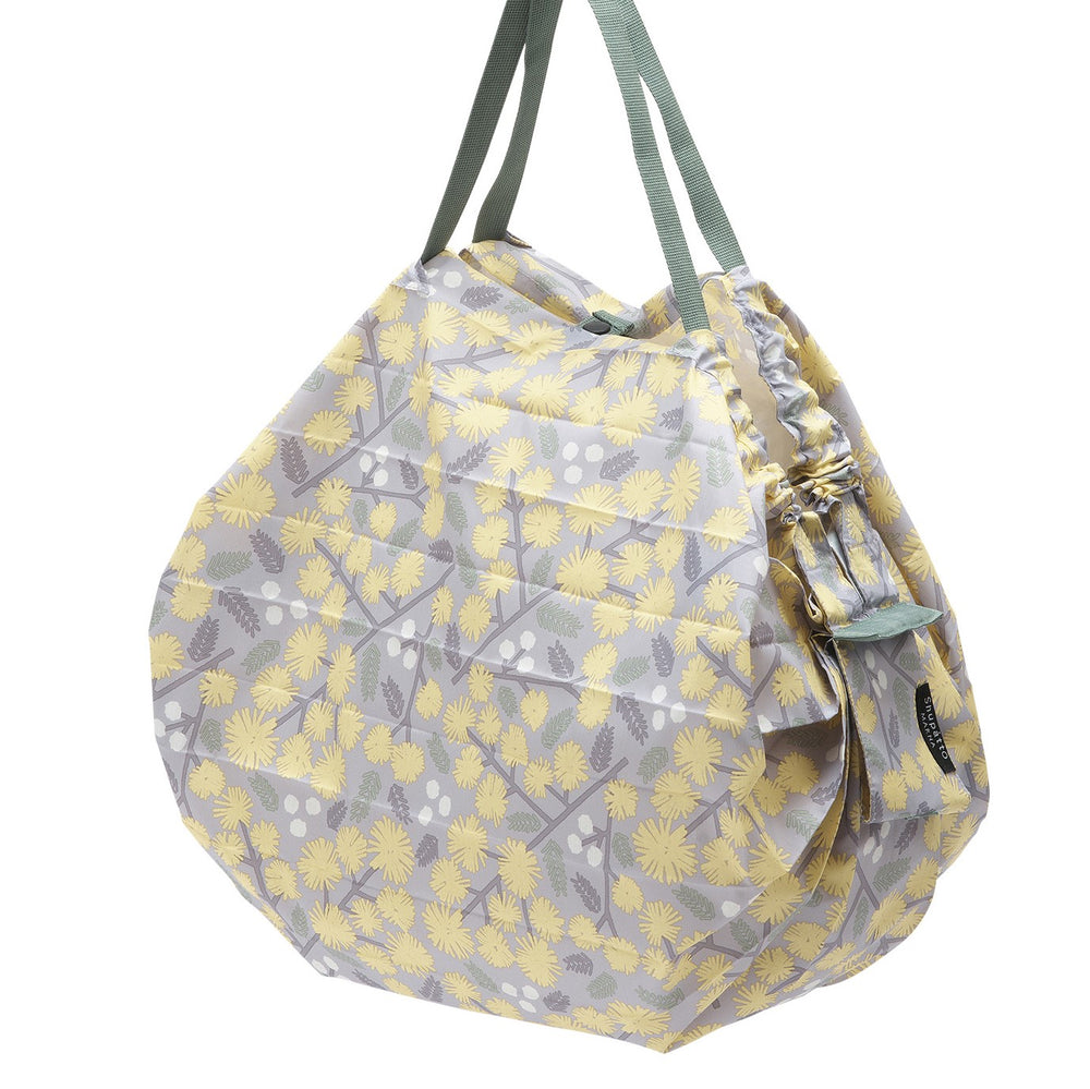 Shupatto Einkaufsbeutel “Mimosa (Hana) M” | Florales Design, smart faltbar | Shupatto