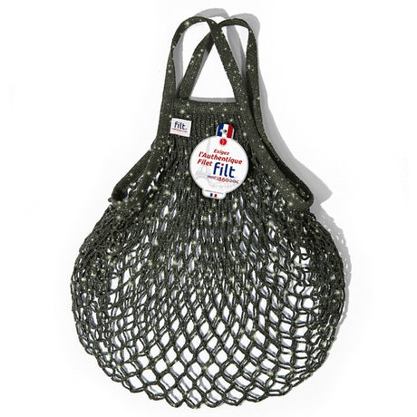FILT1860 Einkaufsnetz “Filt 220” Khaki Glitter | Nachhaltige Netztasche | FILT1860