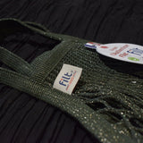 FILT1860 Einkaufsnetz “Filt 220” Khaki Glitter | Nachhaltige Netztasche | FILT1860
