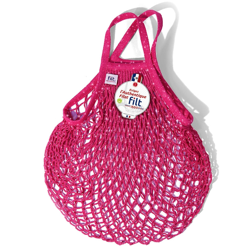 FILT1860 Einkaufsnetz “Filt 220” Pink Glitter | Nachhaltige Netztasche | FILT1860