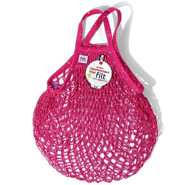 FILT1860 Einkaufsnetz “Filt 220” Pink Glitter | Nachhaltige Netztasche | FILT1860