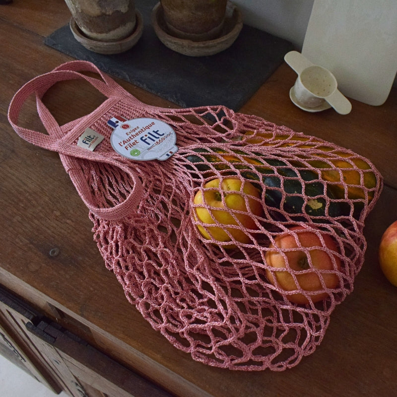 FILT1860 Einkaufsnetz “Filt 220” Rosa Glitter | Nachhaltige Netztasche | FILT1860