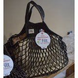 FILT1860 Einkaufsnetz “Filt 220” Schwarz Glitter | Nachhaltige Netztasche | FILT1860