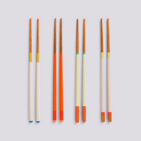 HAY Essstäbe „Colour Sticks Bright“ 4 Stk. | Bunte Essstäbchen | HAY