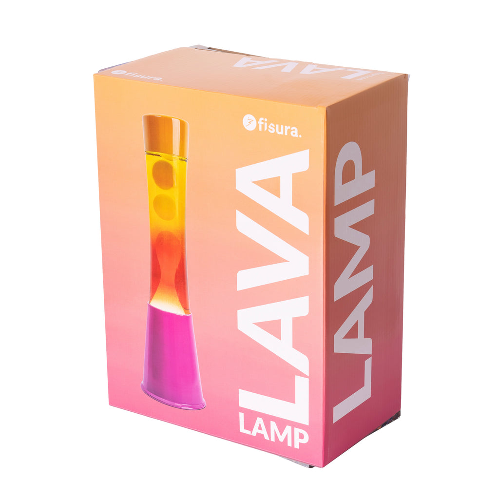 Fisura Lava Lampe Fisura "Tower" | Gradient Pink & Orange | Farbenfrohes Highlight