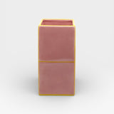 Table Machine Vase “Double Tile” Pink & Yellow | Modernes Statement | Table Machine
