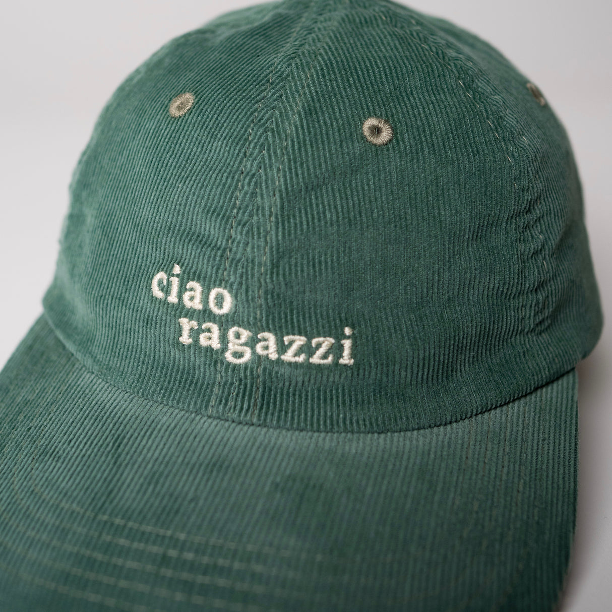 arrel Kappe “Ciao Ragazzi” Grün/Creme | Italienische Vibes | arrel