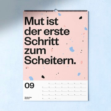 Schlechte Karten Wandkalender „Demotivierend 2026“ | Monat für Monat mies drauf | Schlechte Karten