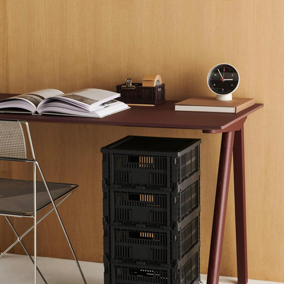 HAY Standuhr „Table Clock Black“ | Minimalistisch & modern | HAY