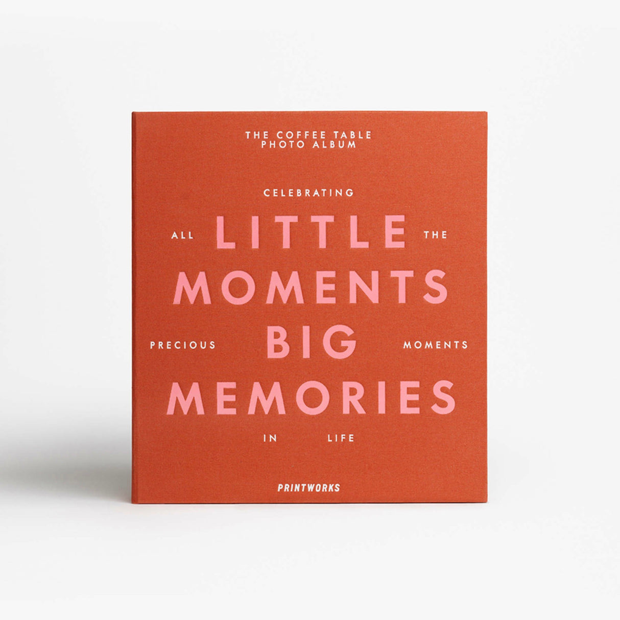 PRINTWORKS Fotoalbum “Little Moments Big Memories” Orange | Für große Augenblicke | PRINTWORKS