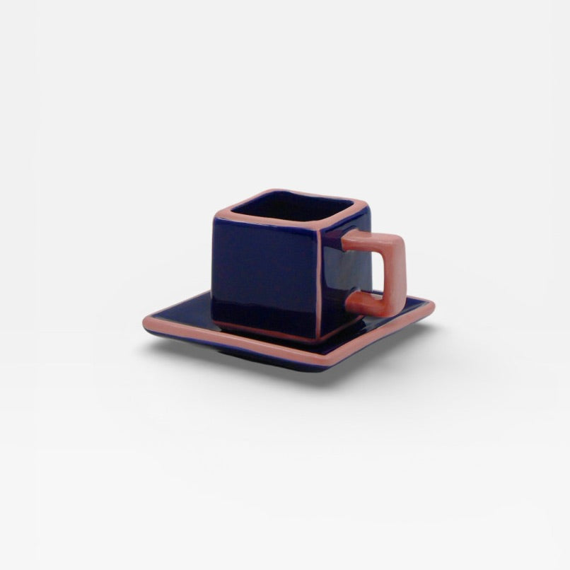Table Machine Tassen “Coffee Cup Tile” 2 Stk. Blue & Pink | 2er-Set | Table Machine