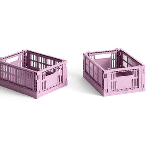 HAY Faltbox „Colour Crate Mini Dusty Rose“ | 2er-Set in Zartrosa | HAY